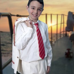 en la cubierta del barco
